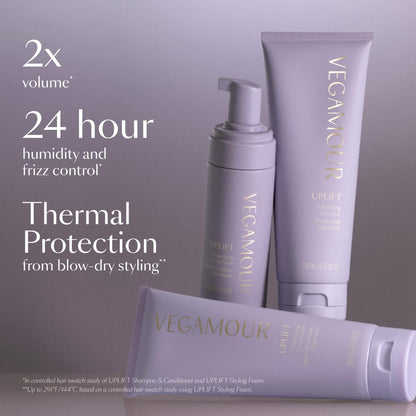 VEGAMOUR UPLIFT Volumizing Conditioner For fine, flat & thinning hair, Provides Volume & Resists Humidity, Non Sticky Formula, Bouncy Soft Hair - Maple Wellness Supplements