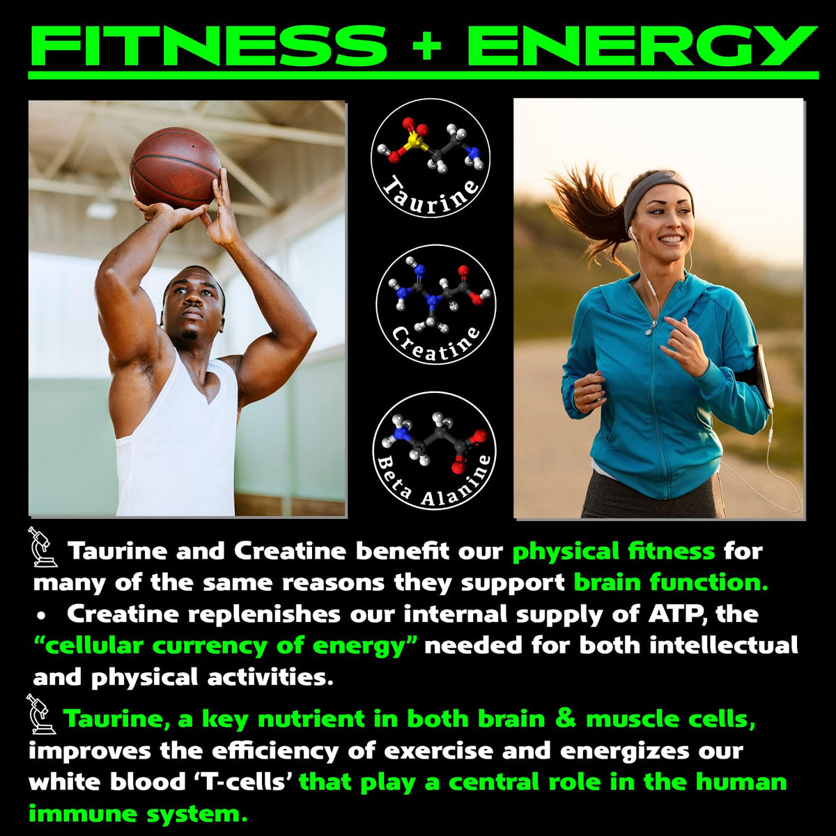 Vegan Brain & Body Boost: The Cherry On Top of A Plant-Based Lifestyle | Working Intelligence | Anti-Aging | Physical Fitness | Vegan Amino Acids - Creatine, Taurine & Beta Alanine | 40 Servings/300g - Maple Wellness Supplements