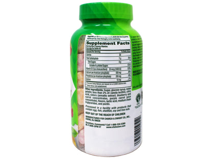 VitaFusion Calcium 500 mg Dietary Supplement Gummies Natural Fruit and Cream Flavors - 100 ct, Pack of 2 - Maple Wellness Supplements