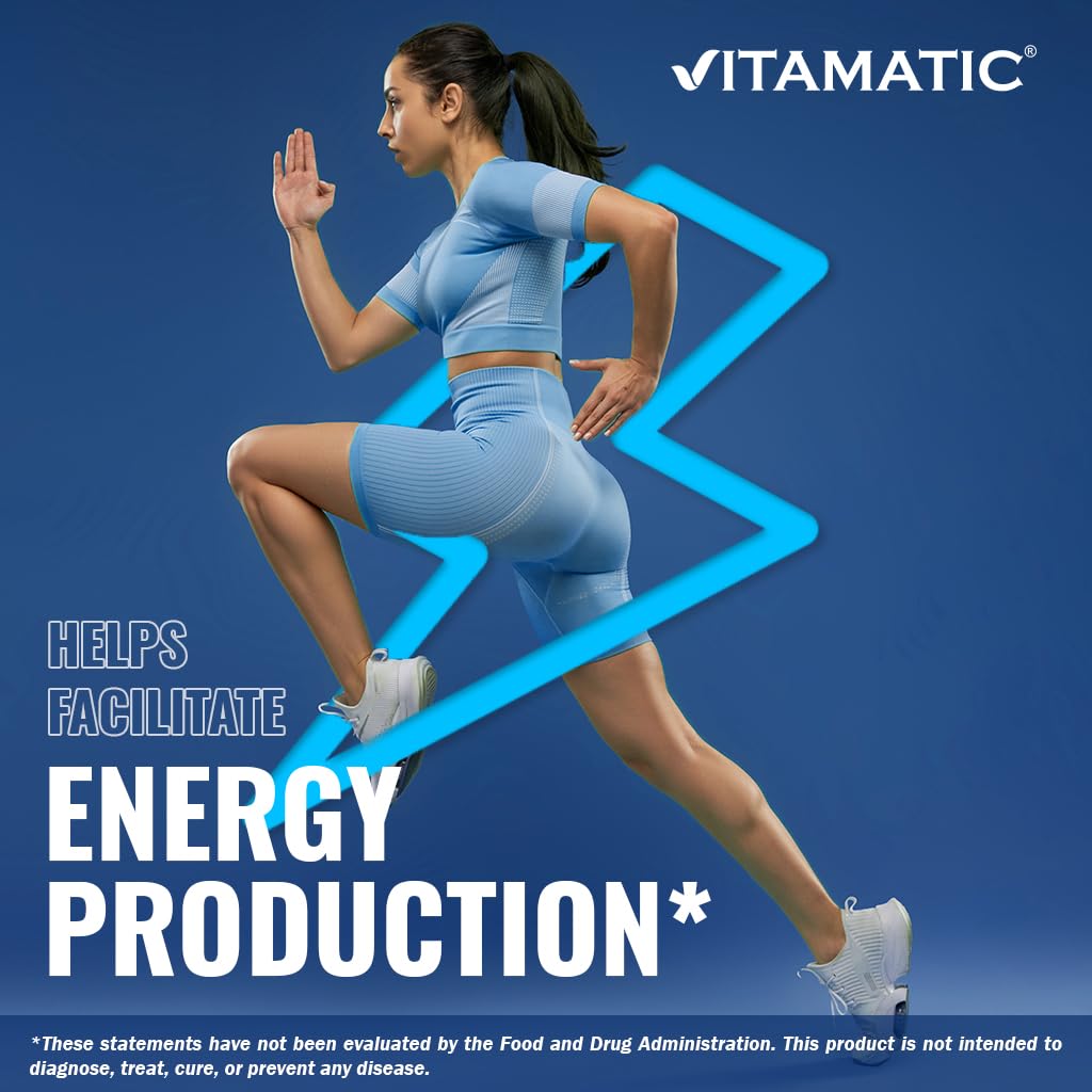 Vitamatic Vitamin B12 1000 mcg Fast Dissolve – 365 Tablets – Natural Berry Flavor – Supports Energy Metabolism - Maple Wellness Supplements