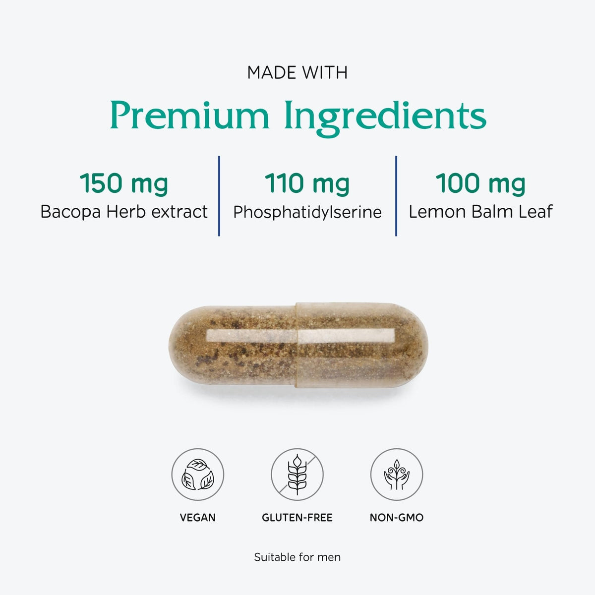 Vitanica MindBlend, Brain Support, Vegan, 60 Capsules - Maple Wellness Supplements