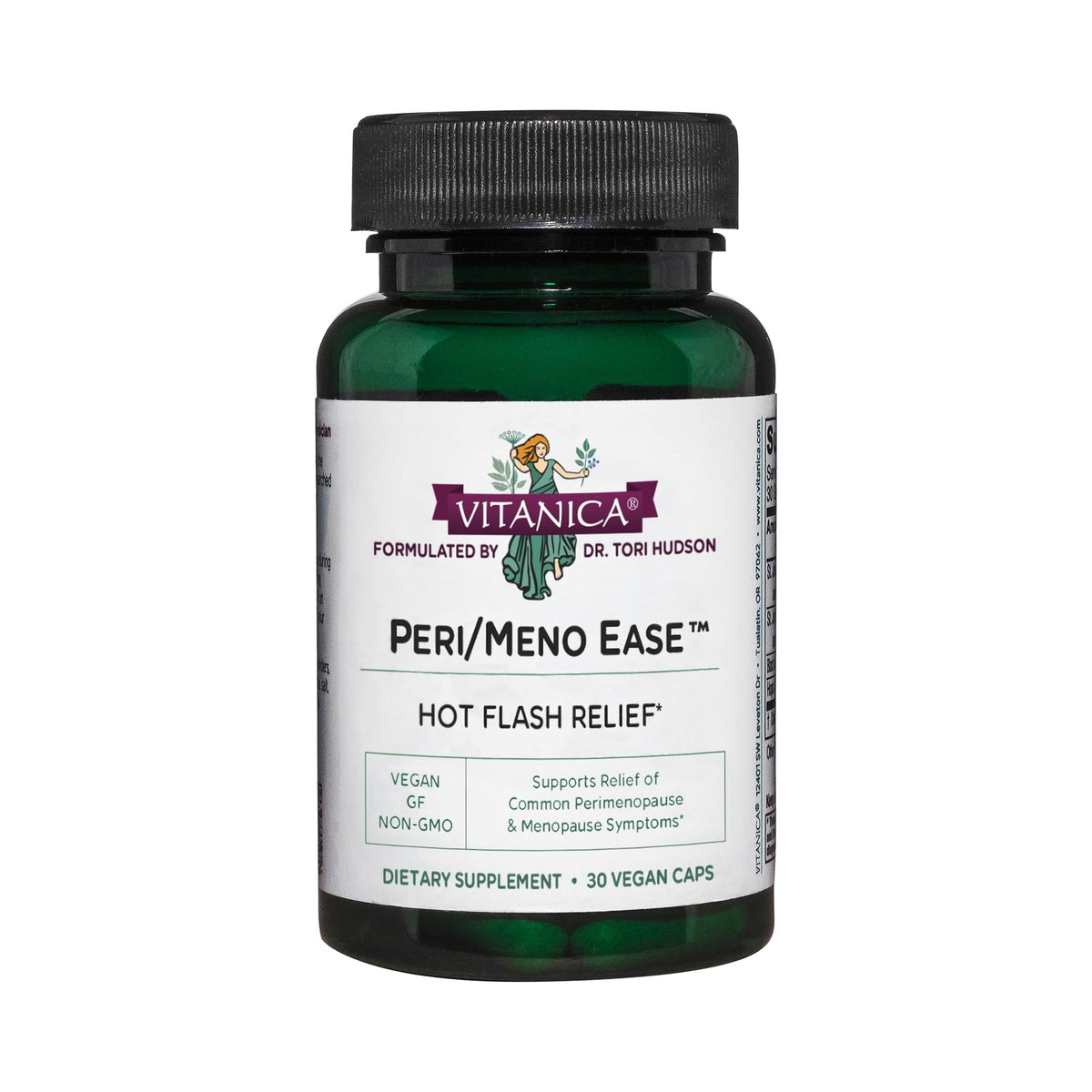 Vitanica Peri/Meno Ease - for Perimenopause and Menopause Symptoms - Hot Flash Relief with Clinically Studied Siberian Rhubarb Extract - Supports Sleep and Stress with Ashwagandha - Vegan - 30 Caps - Maple Wellness Supplements