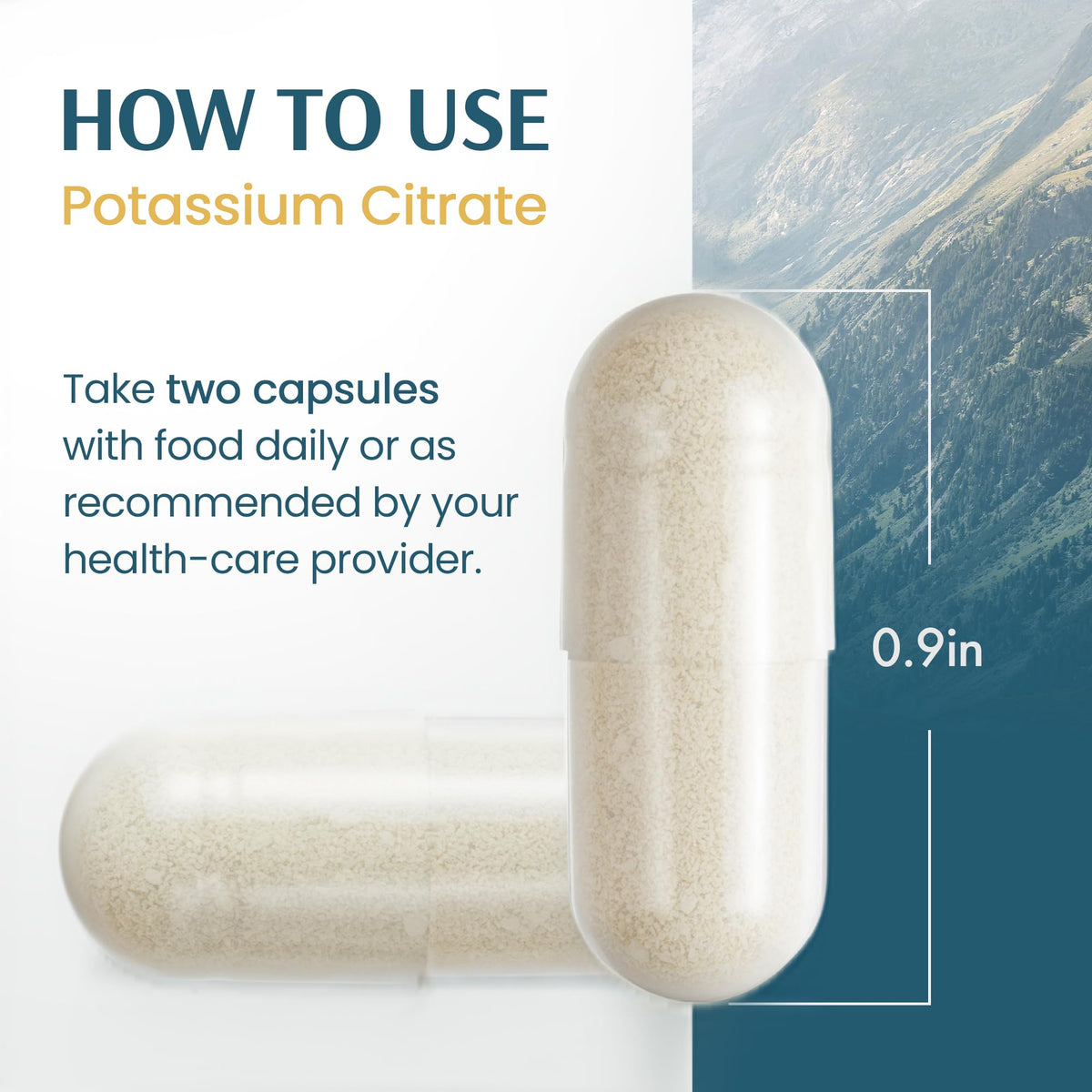 Vykee Nutrition Potassium Citrate Capsules - Supplements for Electrolyte Balance, Muscle & Heart Health - Vegan, Non-GMO, - Maple Wellness Supplements