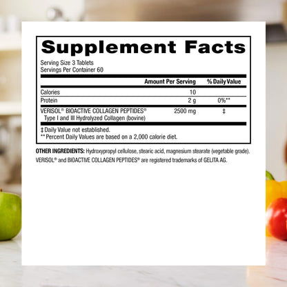 Webber Naturals Collagen30 Anti-Wrinkle, 2,500mg of Bioactive Collagen Peptides Per Serving (3 Tablets), 180 Tablets, Helps Reduce Deep Wrinkles, Fine Lines, Non GMO, Dairy, Gluten Free - Maple Wellness Supplements