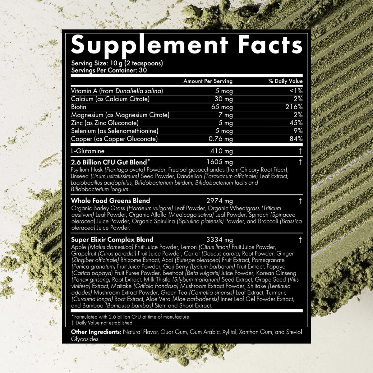 WelleCo The Super Elixir Daily Greens Powder, Probiotic Drink Mix with Whole Foods, Gluten Free, Vegan Gut Health Powder, Energy, Immunity, Healthy Skin, Hair & Nails (300g, Lemon Ginger) - Maple Wellness Supplements