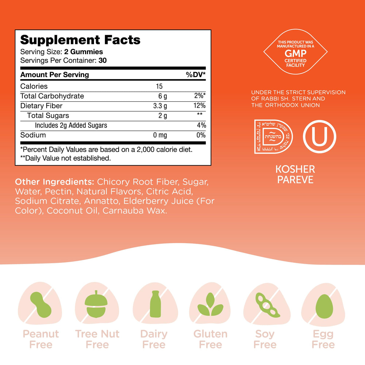 Zahler Chapter One Fiber Gummies - Soluble Fiber for Digestive Health Support - Flavored Gummies for Kids - Natural Chicory Root - Kosher, Dairy-Free, - Maple Wellness Supplements