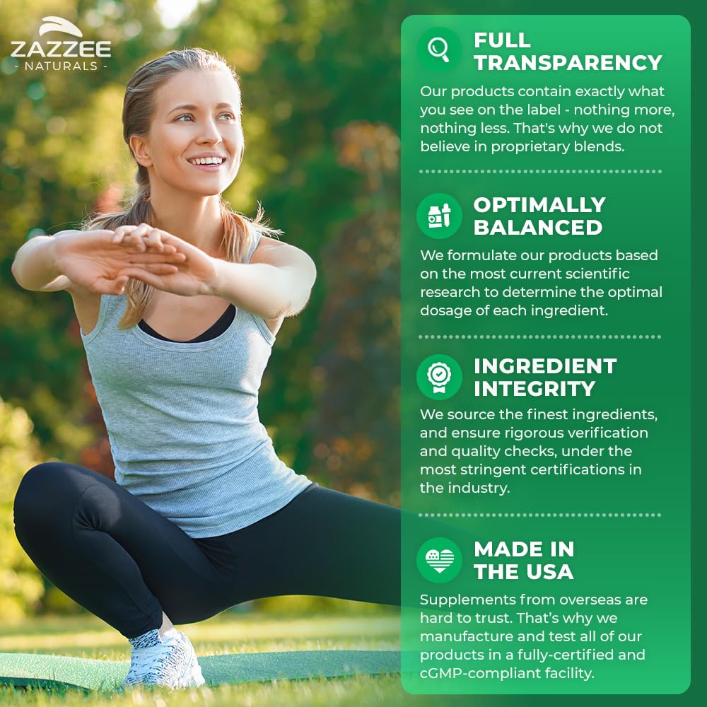 Zazzee D-Mannose, 1000 mg per Serving, 180 Vegan Capsules, 3 Month Supply, Potent - Maple Wellness Supplements