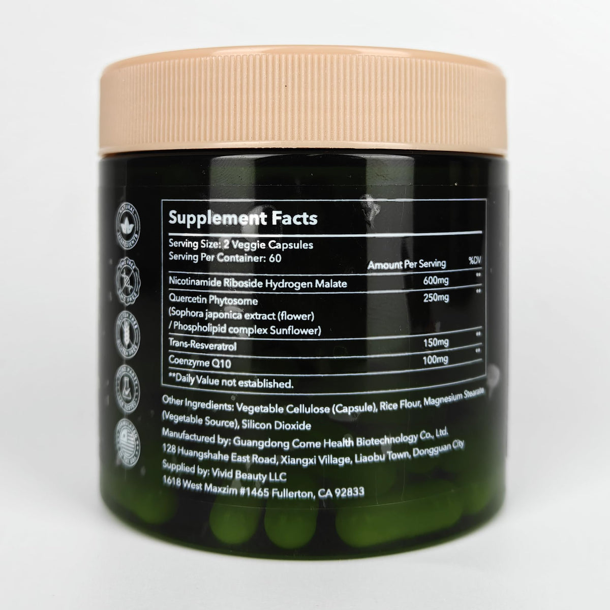 ZenUP NAD+ Supplement | 1100mg Liposomal Nicotinamide Riboside with Resveratrol & Quercetin | Anti-Aging, Cellular Energy, Mental Focus | 120 Caps - Maple Wellness Supplements