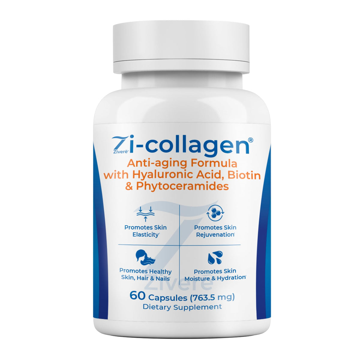 Zi-Collagen Marine Collagen Capsules for Skin, Hair & Nails Support – with Phytoceramides, Hyaluronic Acid, Biotin - Maple Wellness Supplements