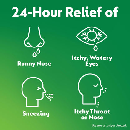 Zyrtec 24 Hour Allergy Relief Tablets, Antihistamine Indoor & Outdoor Anti Allergy Medicine + Cetirizine HCl, Relief from Runny Nose, Sneezing, & Itchy Eyes, Single Packs, 14 x 1 ct Packets - Maple Wellness Supplements