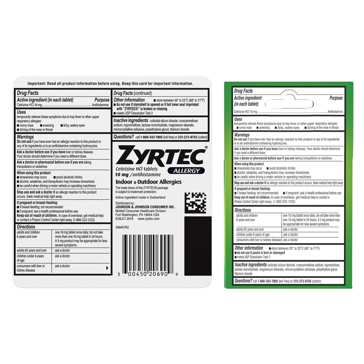 Zyrtec 24 Hour Allergy Relief Tablets, Indoor & Outdoor Allergy Medicine with 10 mg Cetirizine Hydrochloride Antihistamine, Value Bundle of one, 90 ct Bottle & Three, 1 ct Travel Packs - Maple Wellness Supplements